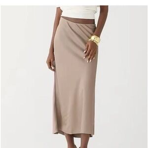 J. Crew Taupe Midi Skirt